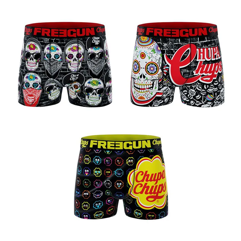 3 Boxers Garçon Chupa Chups - Noir/Jaune/Rouge/Blanc-0