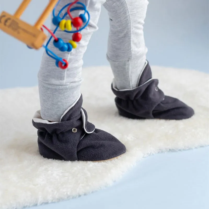 Chaussons boots polaire antidér. Basic - Anthracite-0