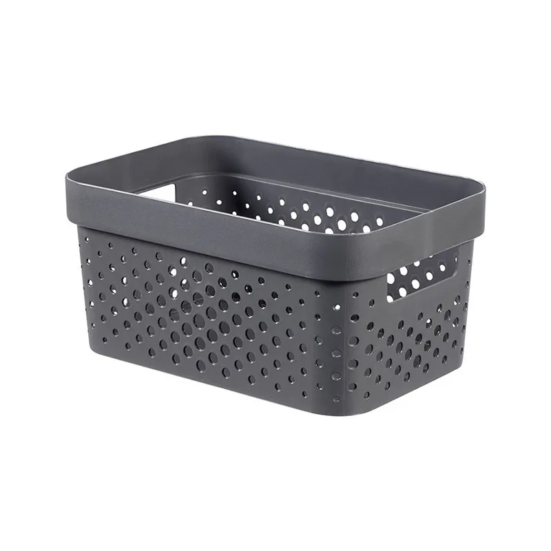 5 Paniers Infinity dots recyclé Gris - 4,5L-3