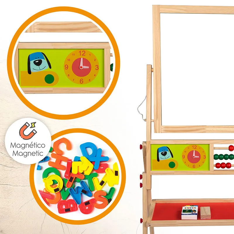 Tableau magnétique 2en1 Bois & Access. - 36m+-4