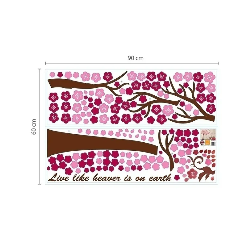 Stickers - Cerisier en floraison Violet & Fées-4