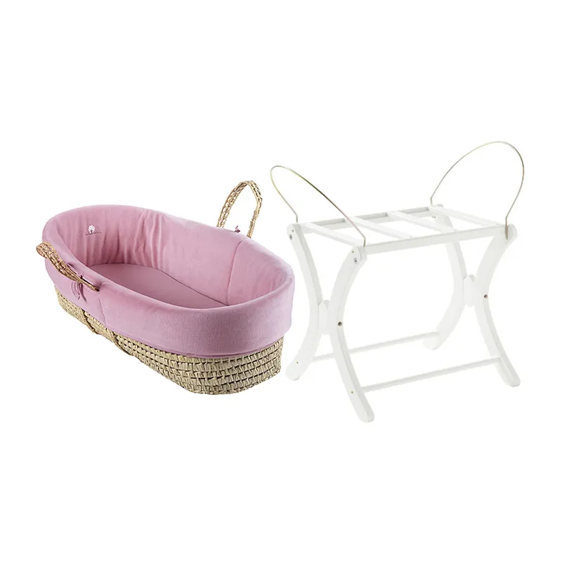 Kit couffin Coton BIO Bois de rose + support-0