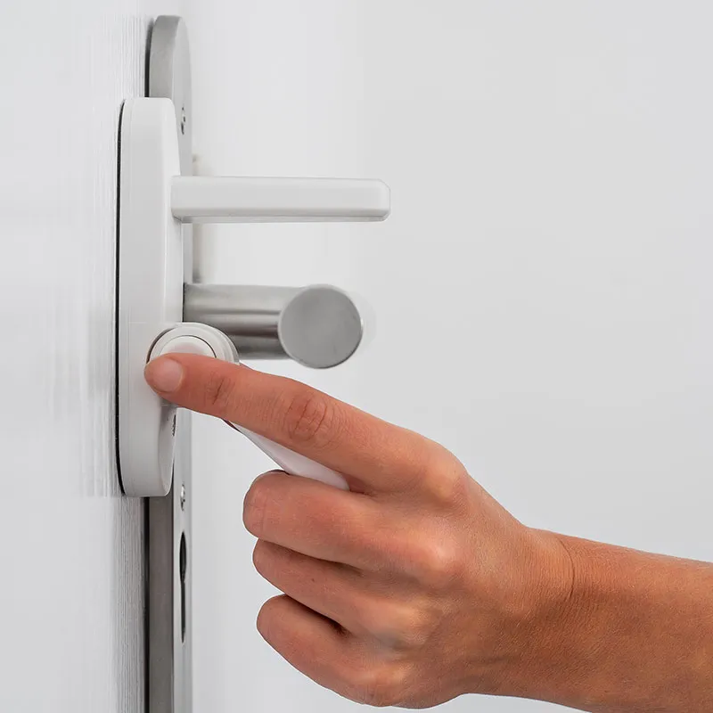 Butoir poignée de porte plastique - Blanc-5