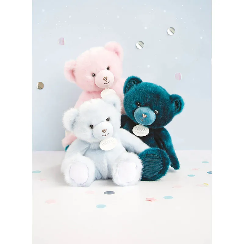 Peluche Ours Collection Bleu glacé - 37cm-1