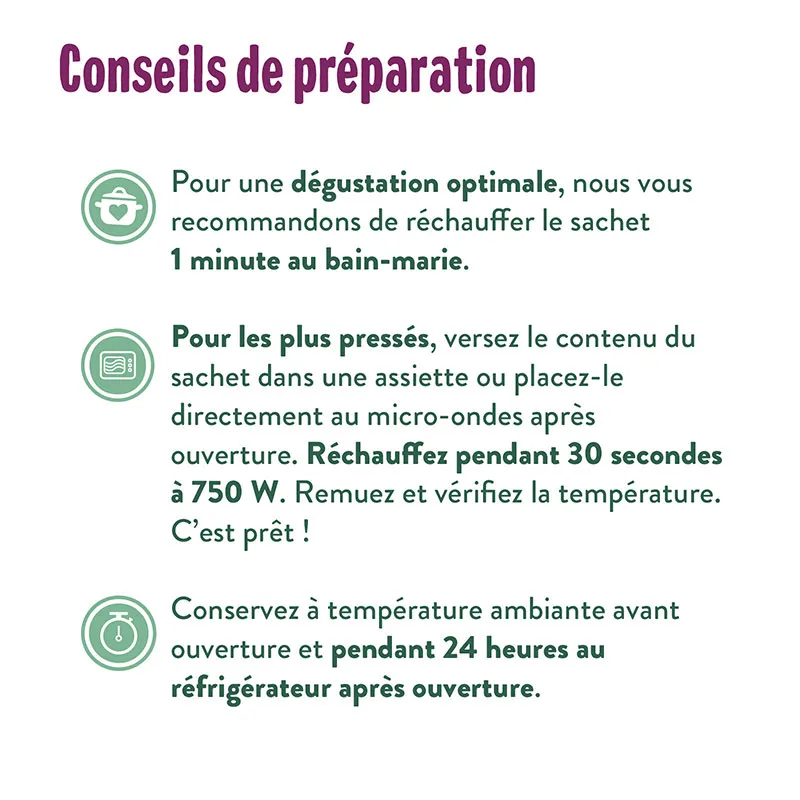 4x190g Compotée de courgette, riz, lait de coco curry et crevette BIO - 8m+-4