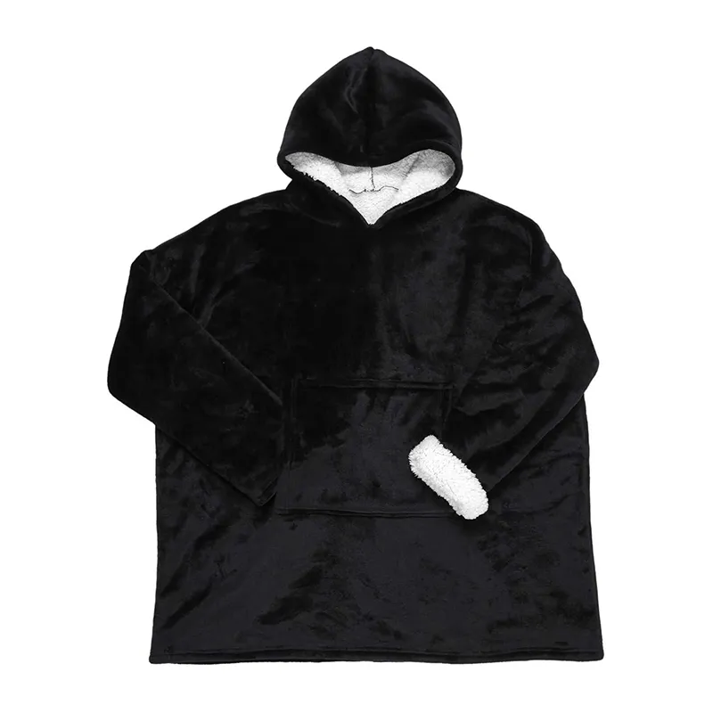 Sweat à capuche interieur Sherpa Noir - TU-0