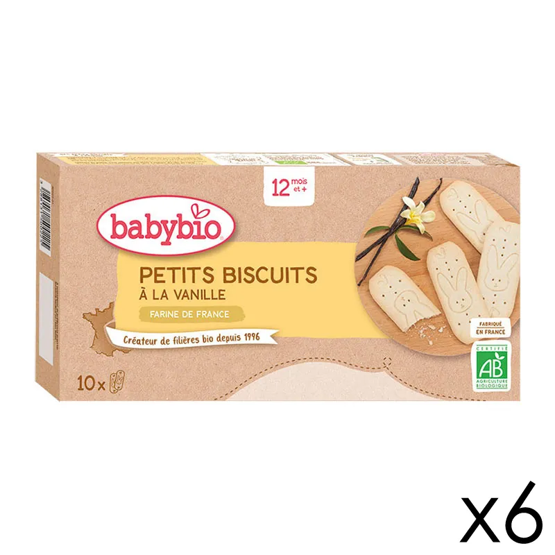 6x160g Petits Biscuits à la Vanille BIO - 12m+-0