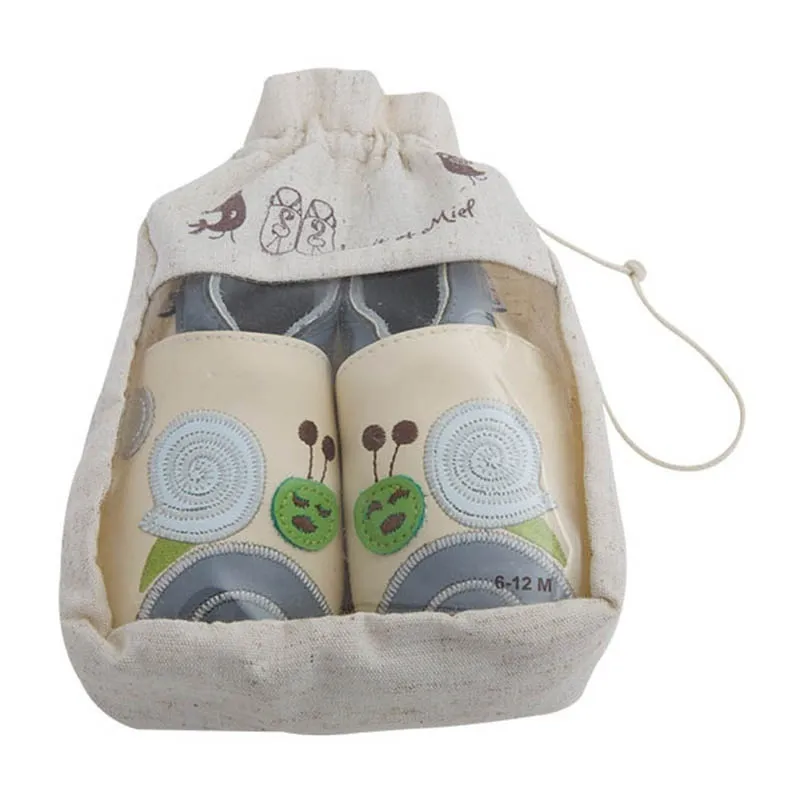 Chaussons en cuir Escargot-5