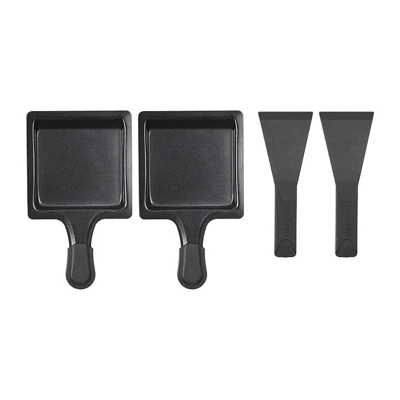 Raclette duo à la bougie Bois/Inox Noir - 32x11x6.2cm-4