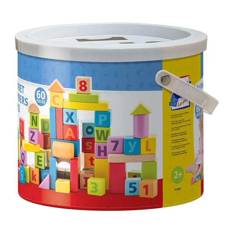 Blocs de construction Alphabet & Chiffre 60pcs - 24m+-4