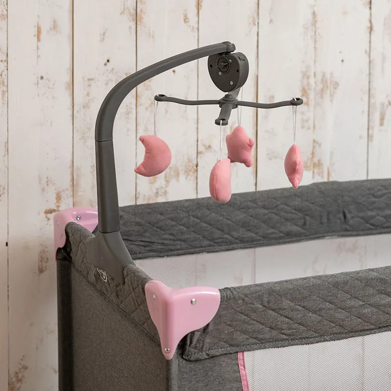 Lit parapluie 2 niveaux Rose - 0m+-3