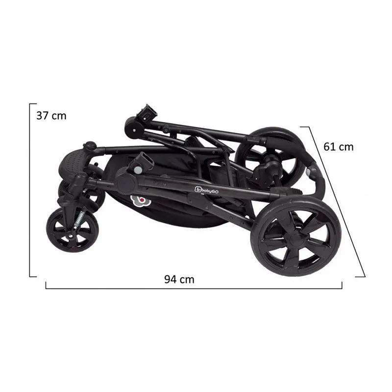 Poussette Transformable Spring 2en1 Gris - 0m+-6