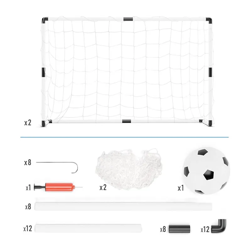 2 Buts de foot Blanc - 120x80cm-3