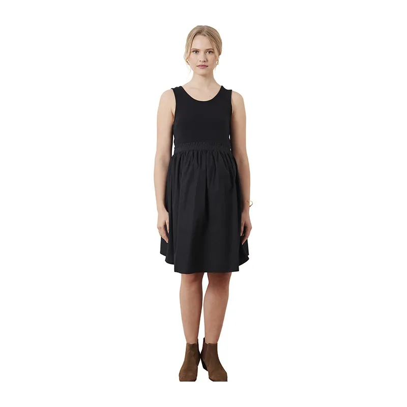 Robe maille de grossesse - Noir-3