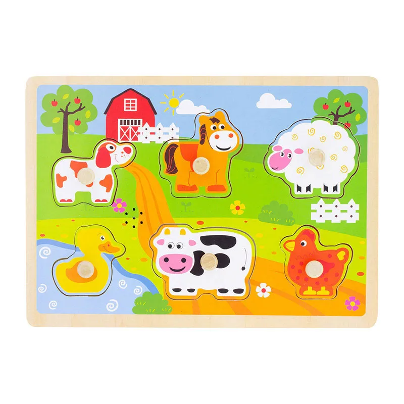 Puzzle sonore Ferme 6pcs - 12m+-0