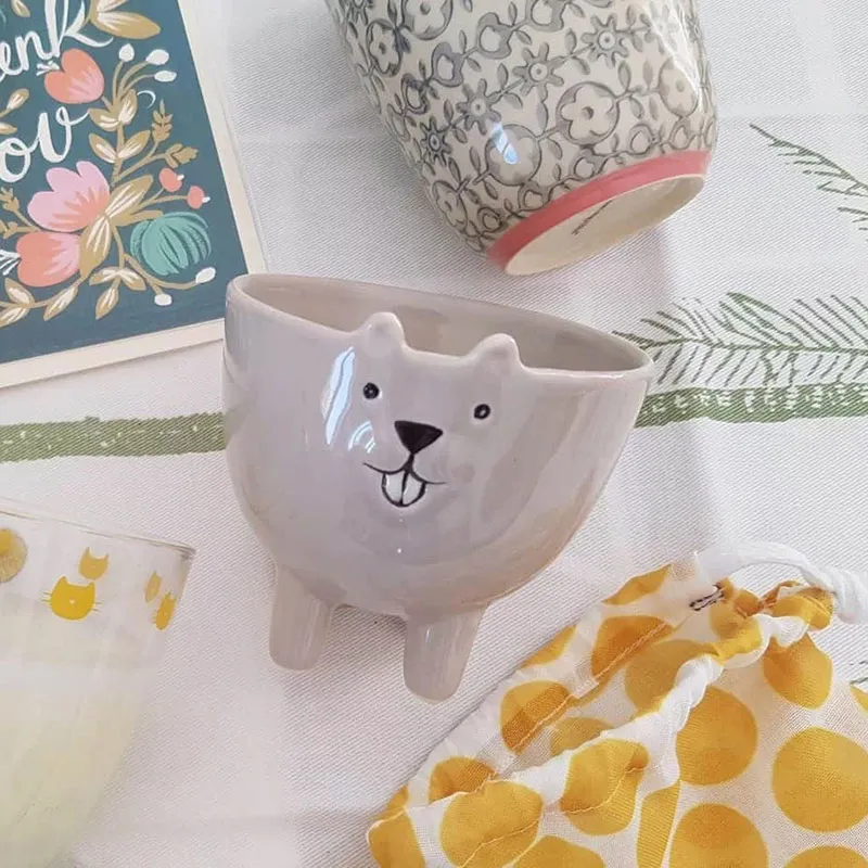 Pot de fleurs Lapin Gris - 9,5x8cm - BLOOMINGVILLE KIDS-0