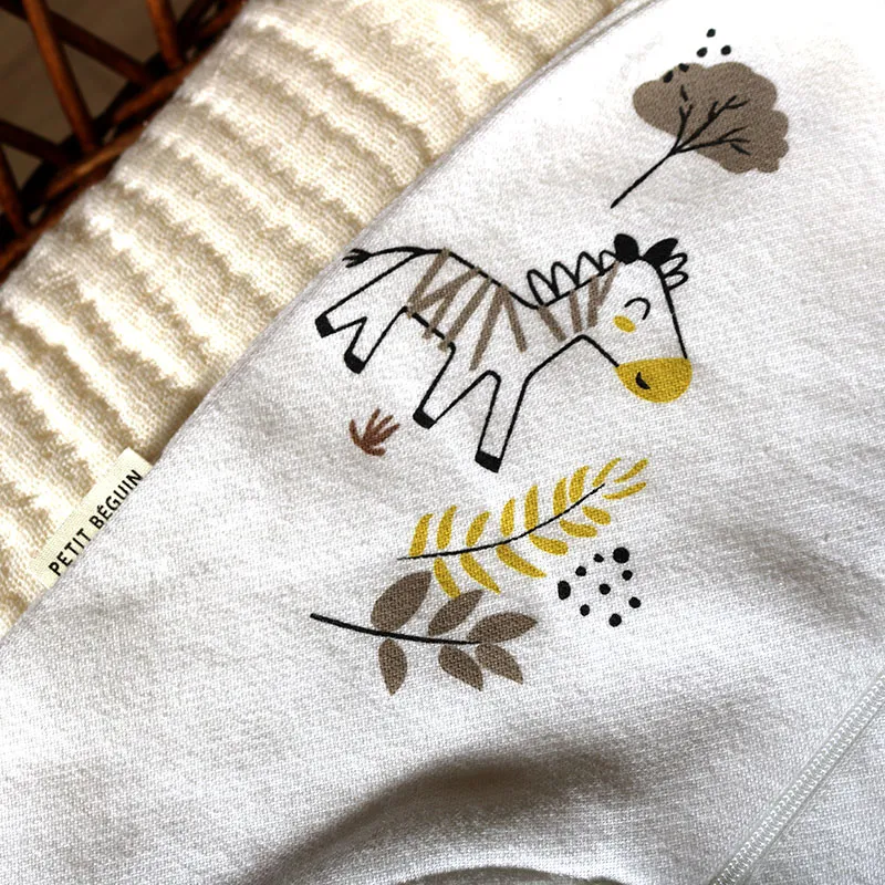 Combinaison + Chaussons Baby Safari - Ecru-6