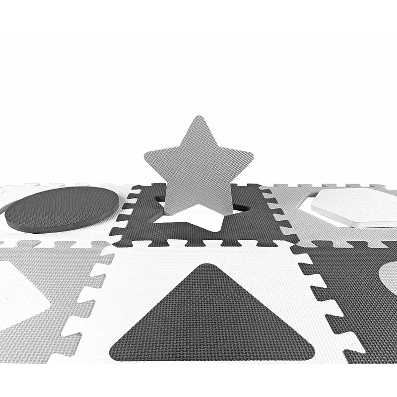 Tapis puzzle mousse Jolly 25pcs Formes Gris - 10m+-5