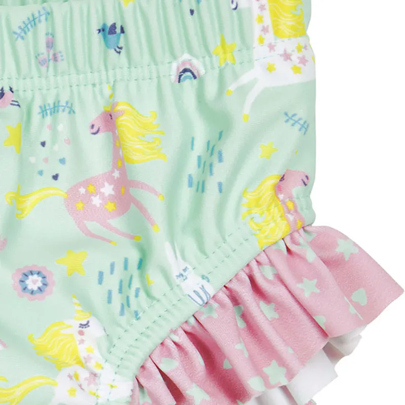 Maillot couche Anti-UV - Licorne Vert Pastel-2