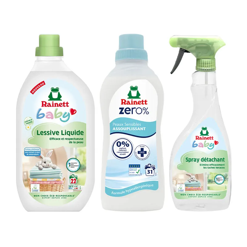 Pack Découverte Bébé : Lessive, Assouplissant, Détachant-0