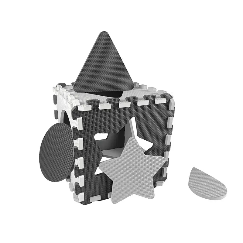 Tapis puzzle mousse Jolly 25pcs Formes Gris - 10m+-4