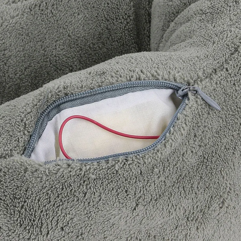 Coussin tour de cou vibrant Gris - 85x10x5cm-2