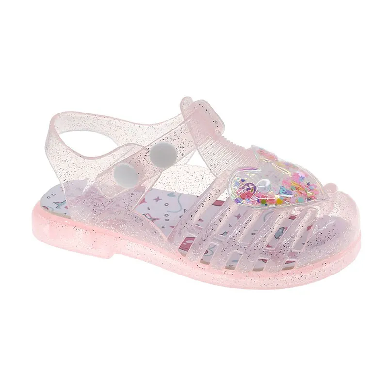 Sandales méduse paillettes - Rose-1