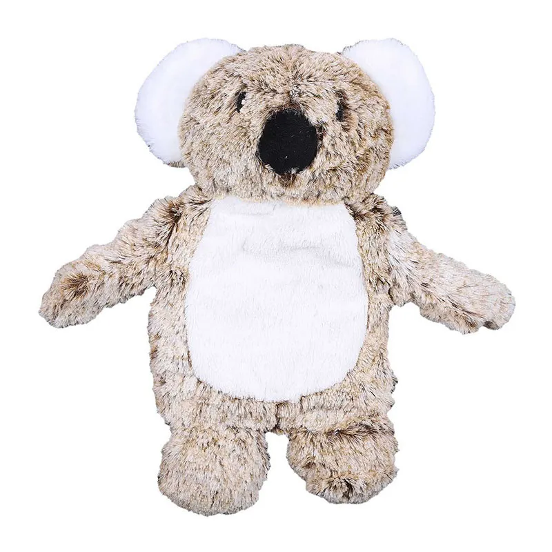 Bouillotte Peluche Micro-Ondable Marron - 32x16cm-1