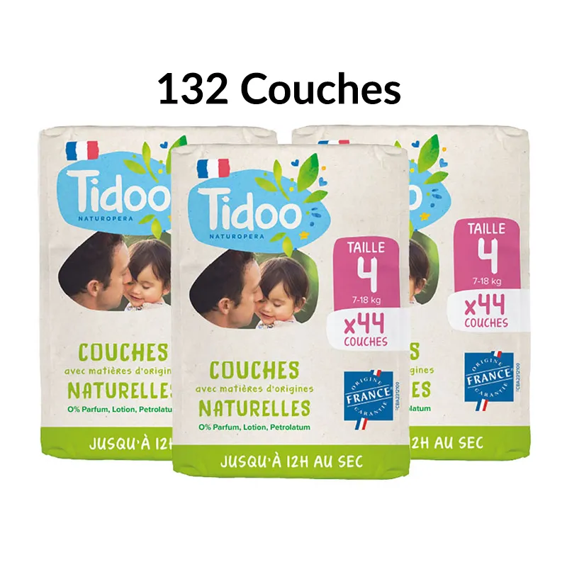 132 Couches Ecologiques T4/7-18kg Sans substances nocives-0
