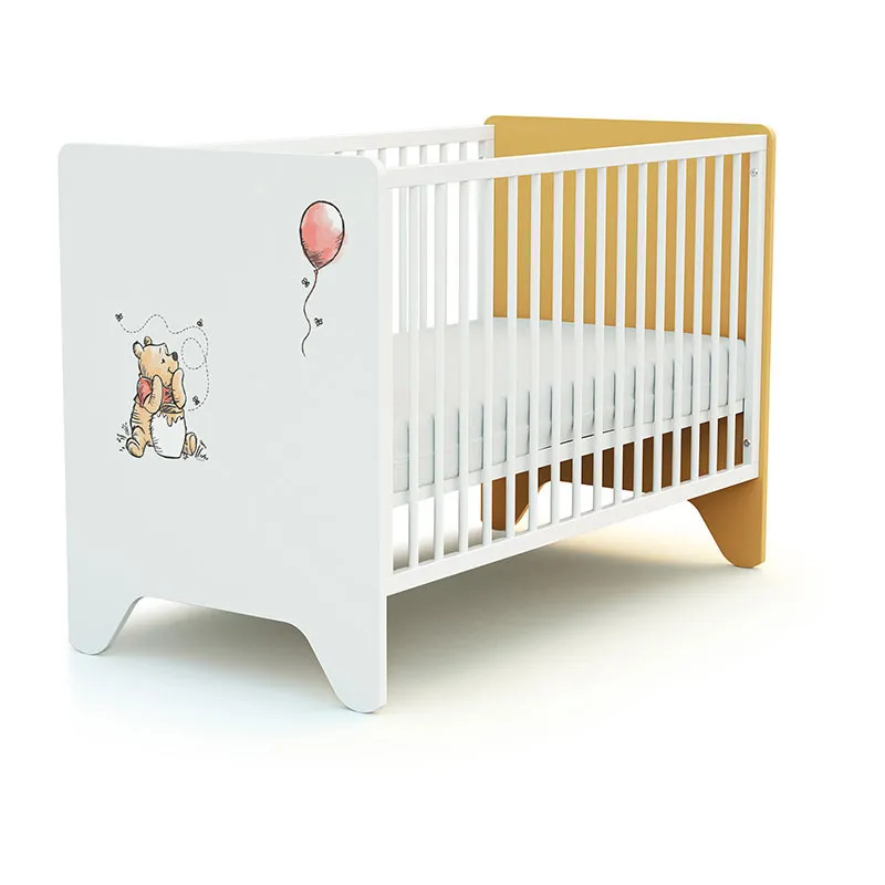 Lit bébé Disney Winnie Blanc/Jaune - 60x120cm-3