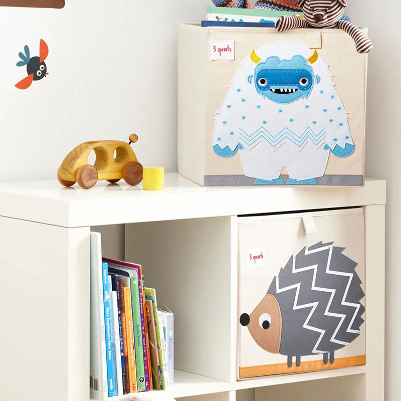 Cube de rangement jouets Yeti - 33x33cm-0