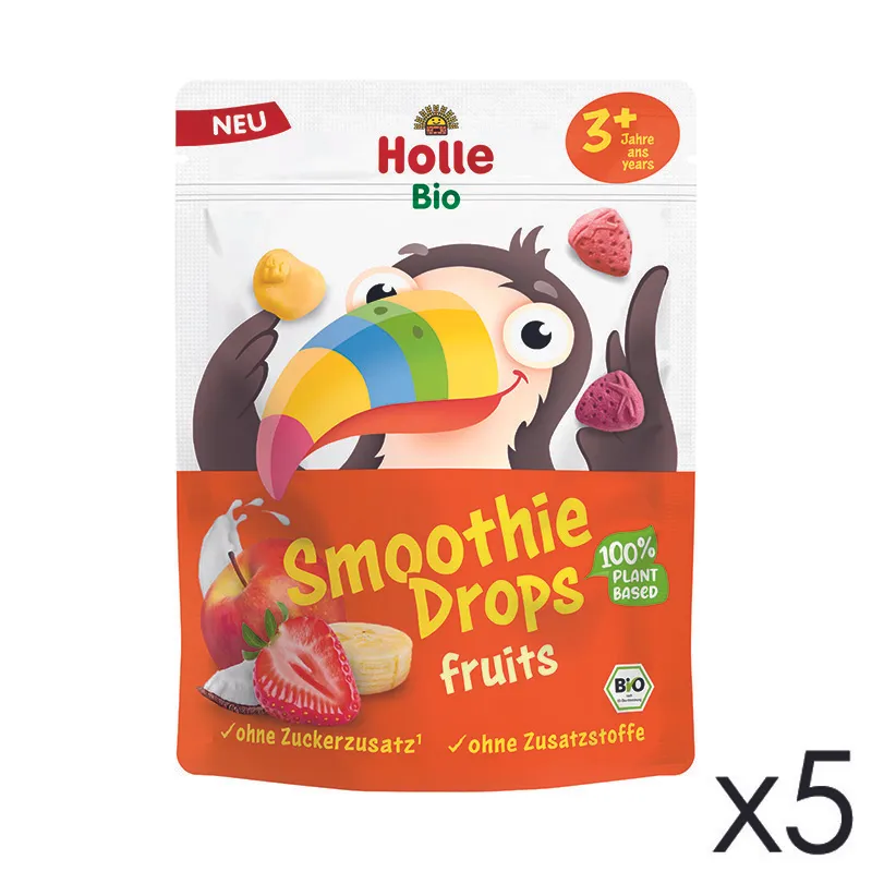 5x15g Snacks Smoothie Drops Fruits BIO - 3+-0