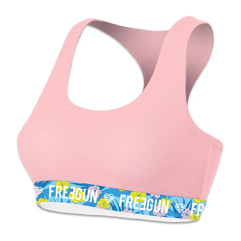 3 Brassières Femme Coton - Rose/Jaune/Noir-1