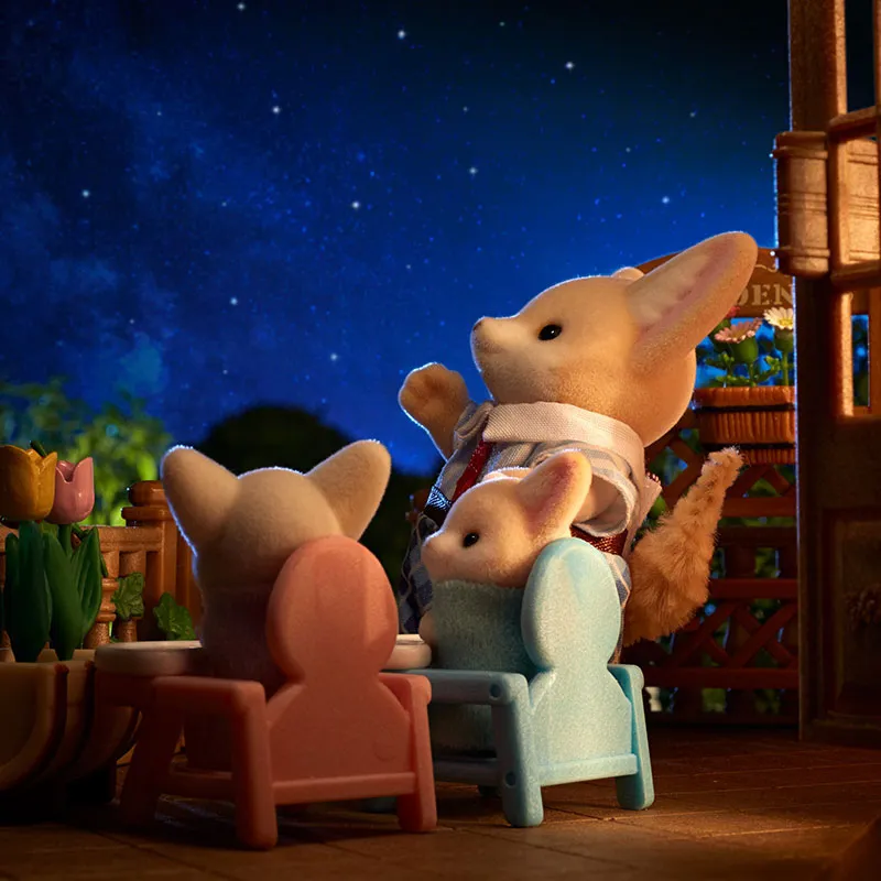 Famille Fennec & poussette double - 5pcs-5