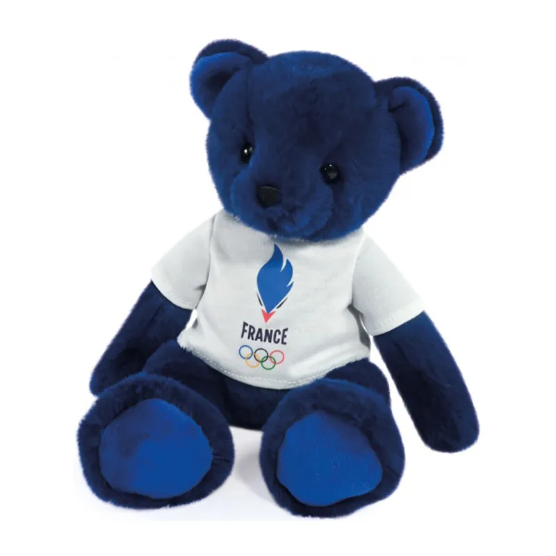 Peluche Ours Équipe France Bleu - 30cm-0
