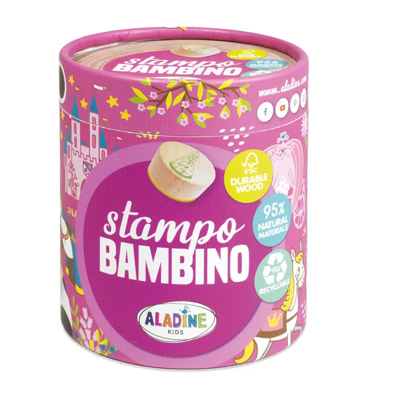 8 Tampons Stampo Bambino Princesse + 1 encreur - 36m+-0