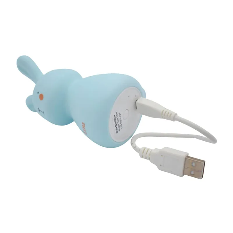 Veilleuse + Câble USB - Lapin Bleu-3