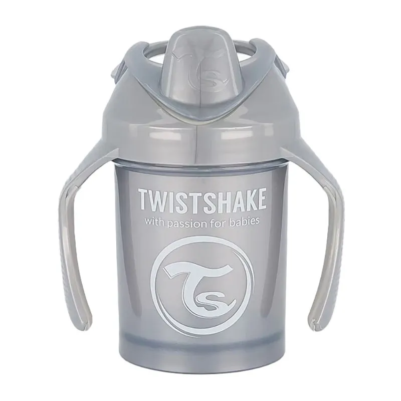 2 Tasses d'apprentissage Mini Cup 230ml Gris Collect. Pearl - 4m+-1