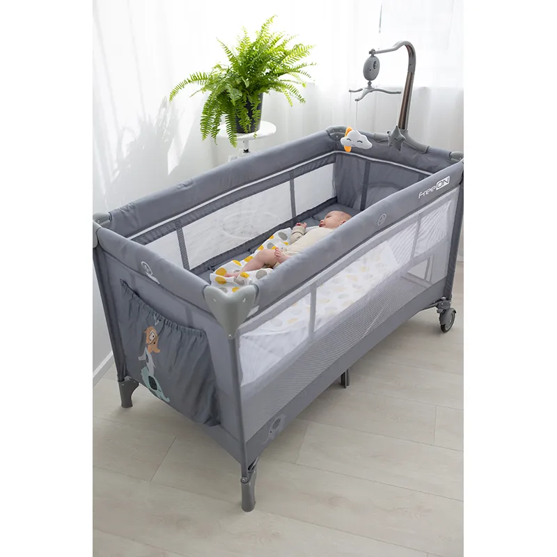 Lit parapluie double hauteur Eléphant Gris - 0m+-5
