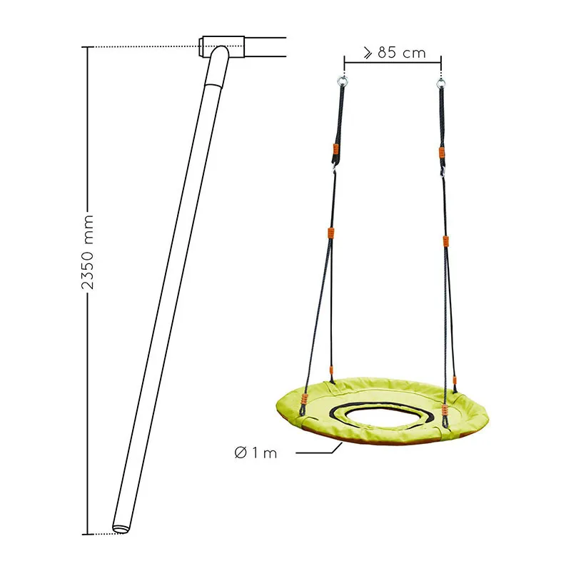 Balançoire Nid d'oiseau rond ouvert - 36m+-2