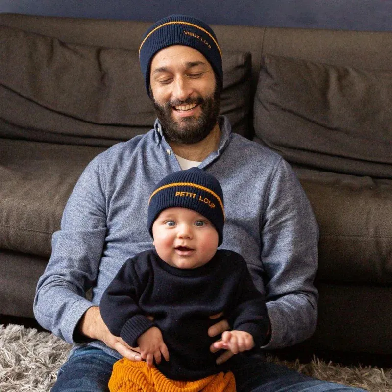 Bonnet Bébé & Enfant Petit loup - Bleu Navy-2