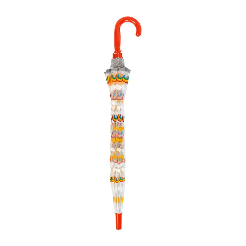 Parapluie cloche Arc-en-ciel Susino - Transparent/Rouge-2