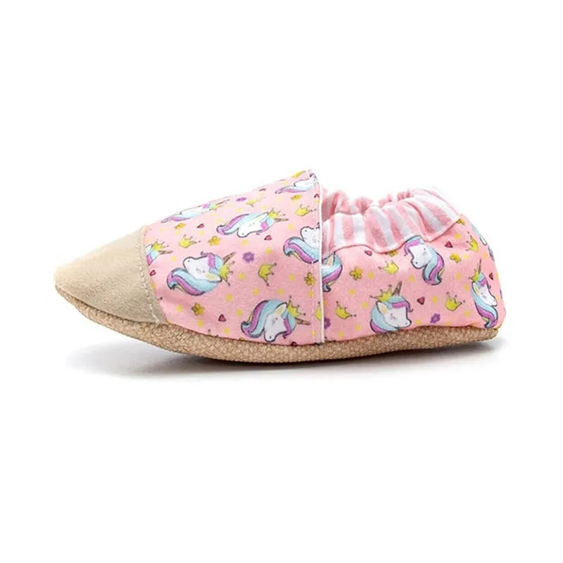 Chaussons antidér. Coton Licorne - Rose-3