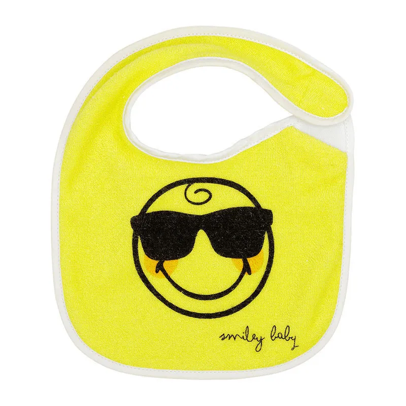 5 Bavoirs naissance Smiley - 18x21cm-1