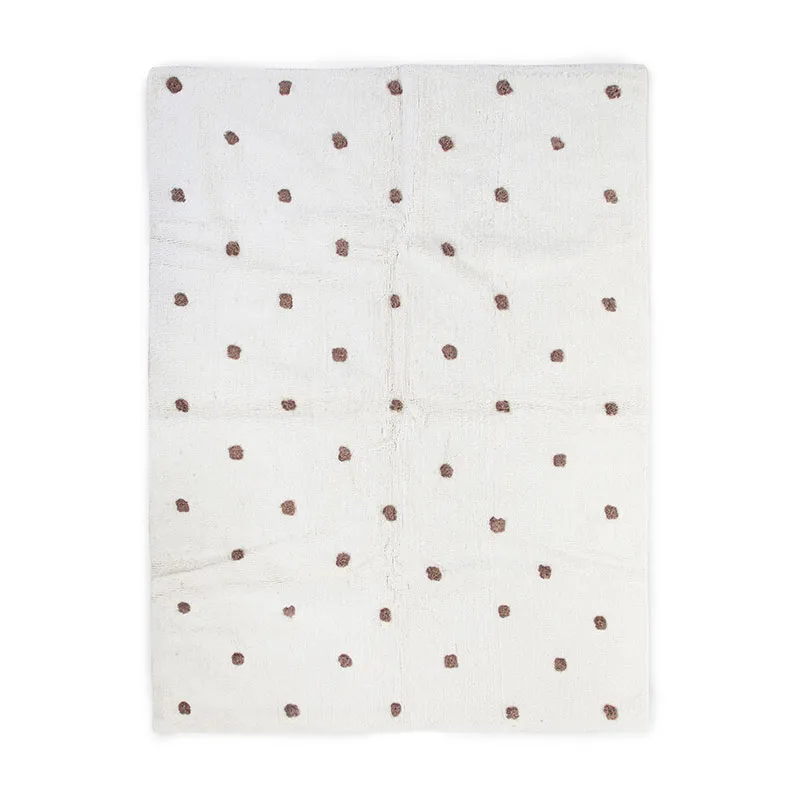 Tapis à pois Blanc - 120x160cm-0
