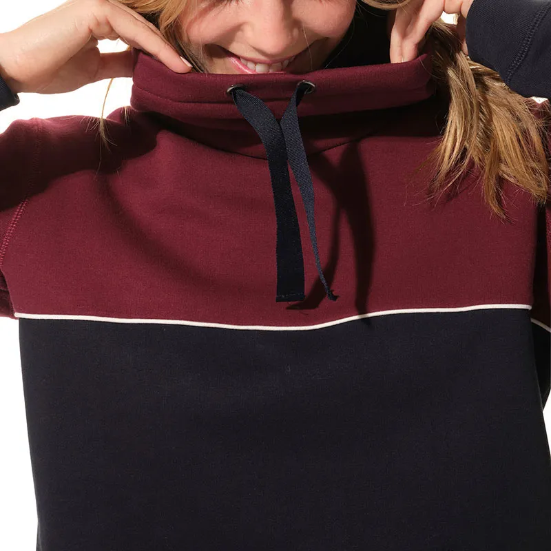 Sweat col boule Morphey Femme - Grenat Fonce/Marine-3