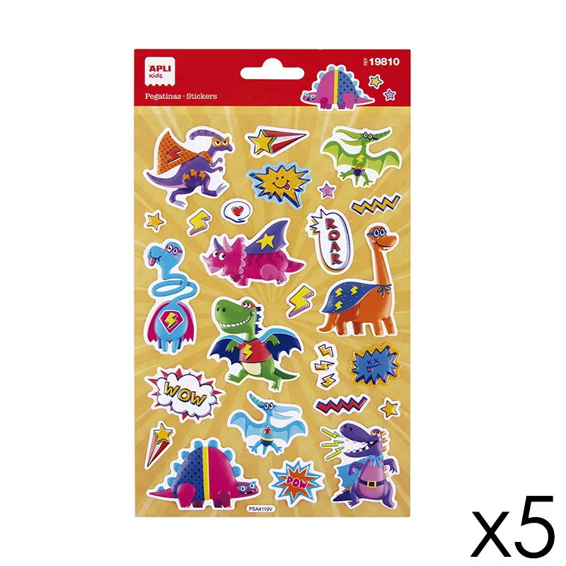 125 Stickers Super-héros Dinos - 36m+-0