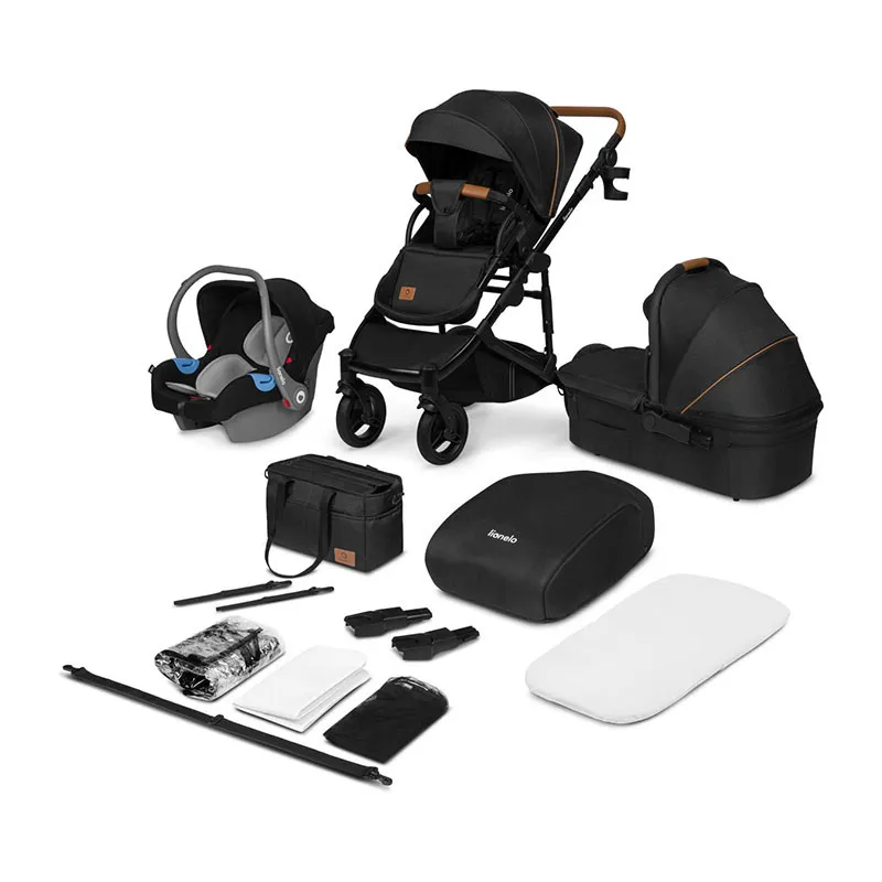 Trio Poussette Mari Tour + Nacelle + Cosy Gr.0+ - Black Onyx-0