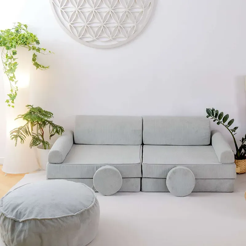 Canapé enfant Premium Gris clair - 160x80cm-10