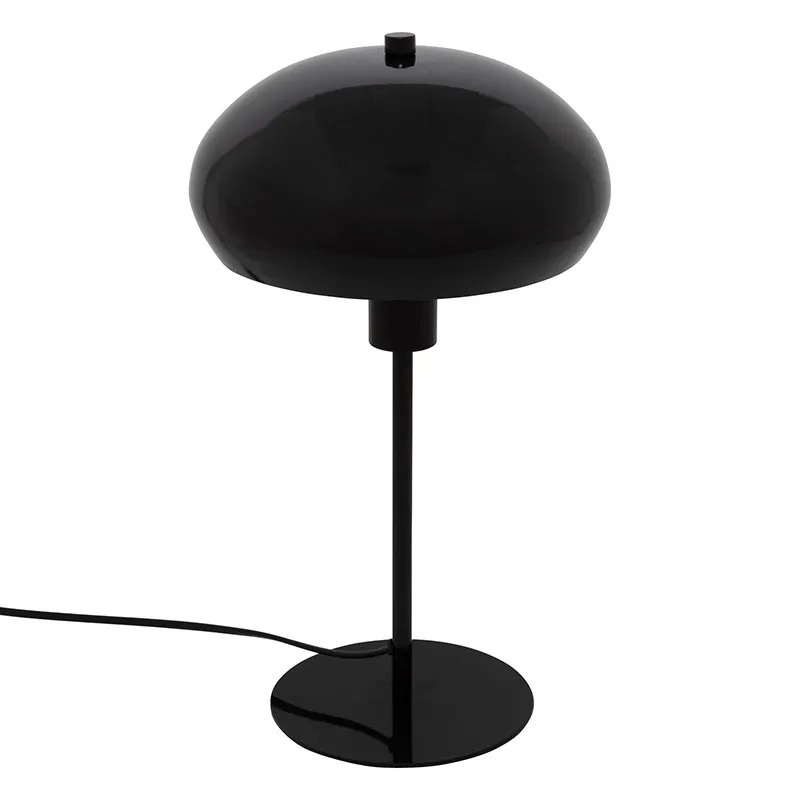 Lampe à poser Champignon Savio Métal Noir - ø22x38cm-0